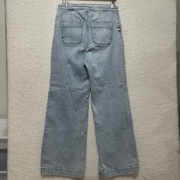 LC Lauren Conrad Women's Denim Jeans Super High Waisted Wide Leg Stretch Size 14 - Picture 2 of 12